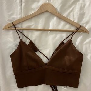 Zara Satin Effect Crop Top
